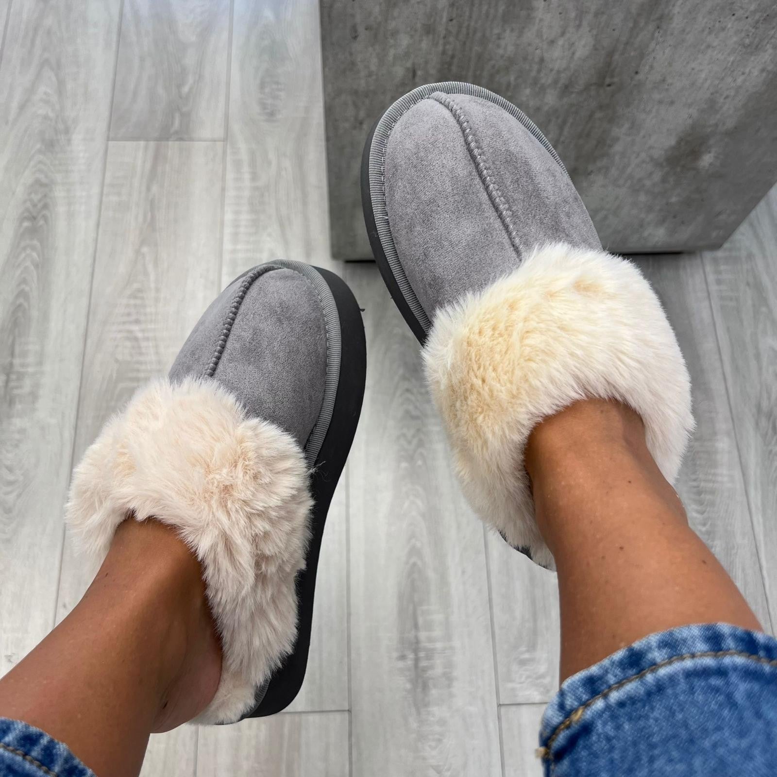 SABOT PELUCHE GRIGIO