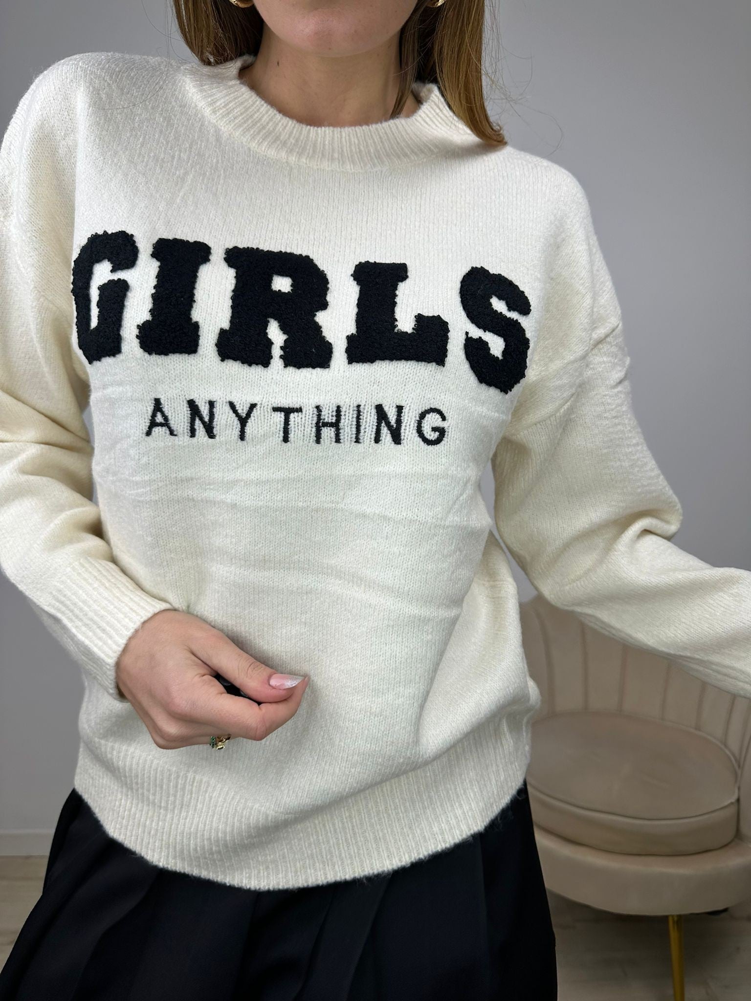 PULLOVER GIRLS BEIGE