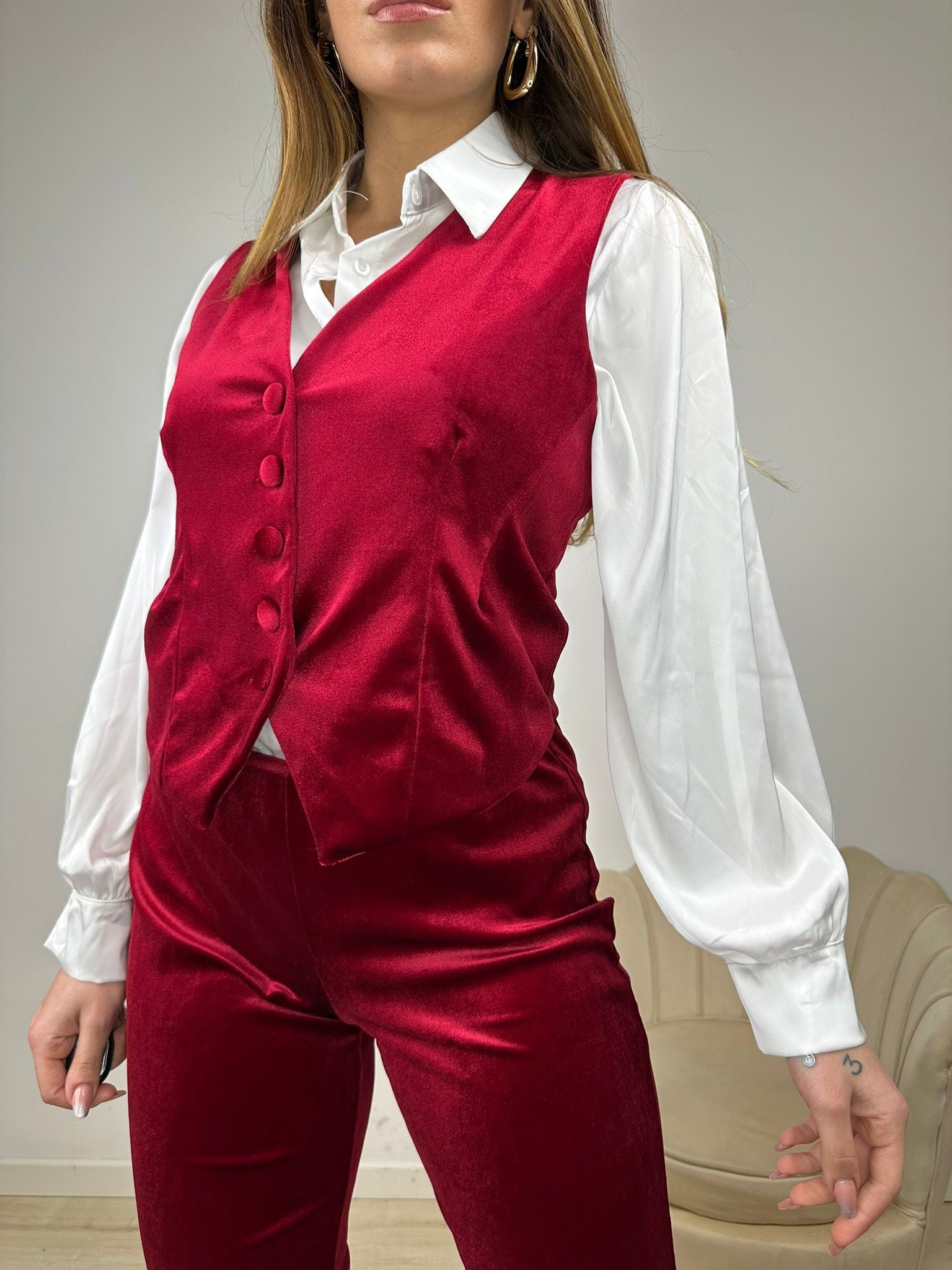 GILET CHRIS BORDEAUX