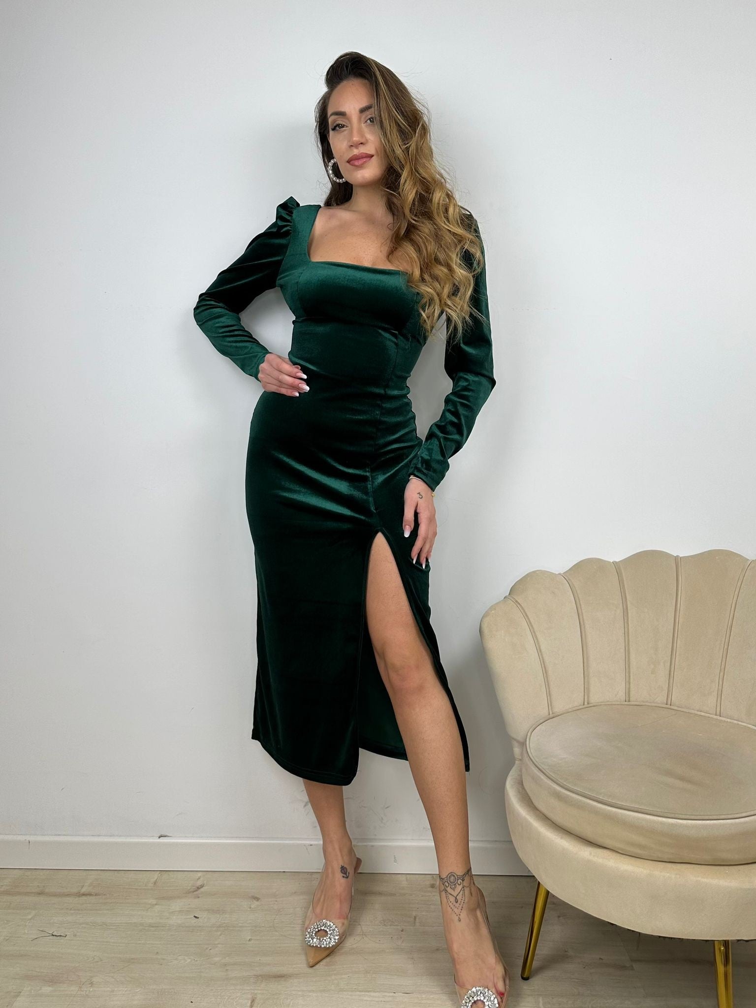 LONG DRESS CINIGLIA KIARA VERDE