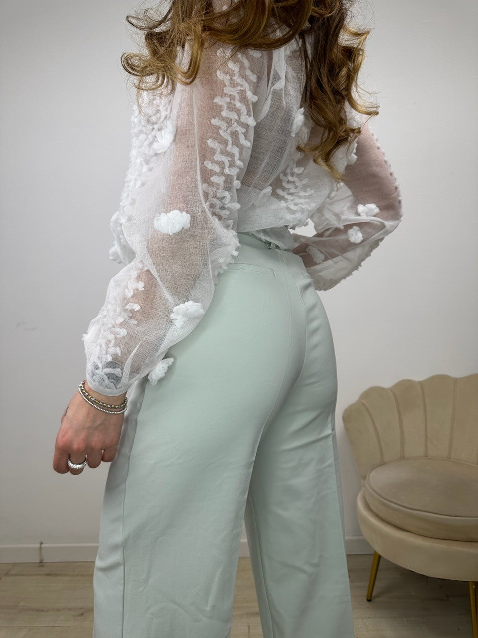 PANTALONE PALAZZO VERDE