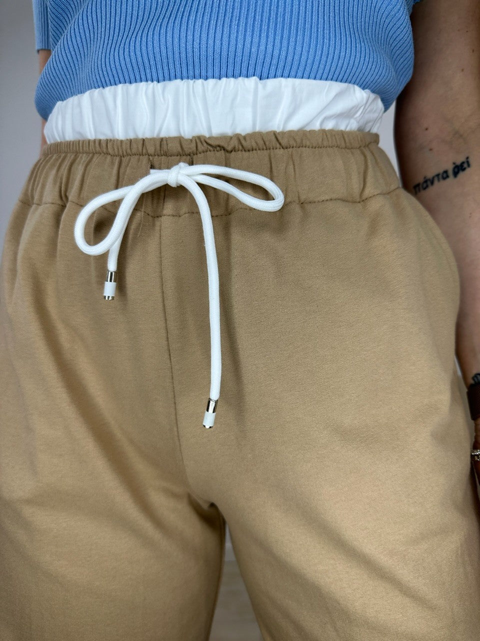 PANTALONI JOGGERS CREMY CAMEL