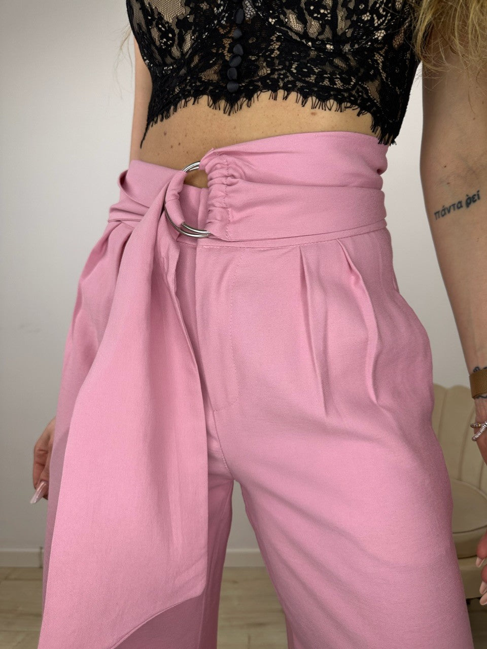 PANTALONI FREMY LUMINA ROSA