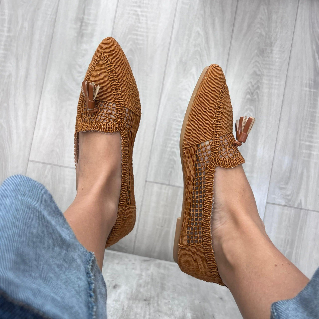 MOCASSINI UNCINETTO FARY CAMEL