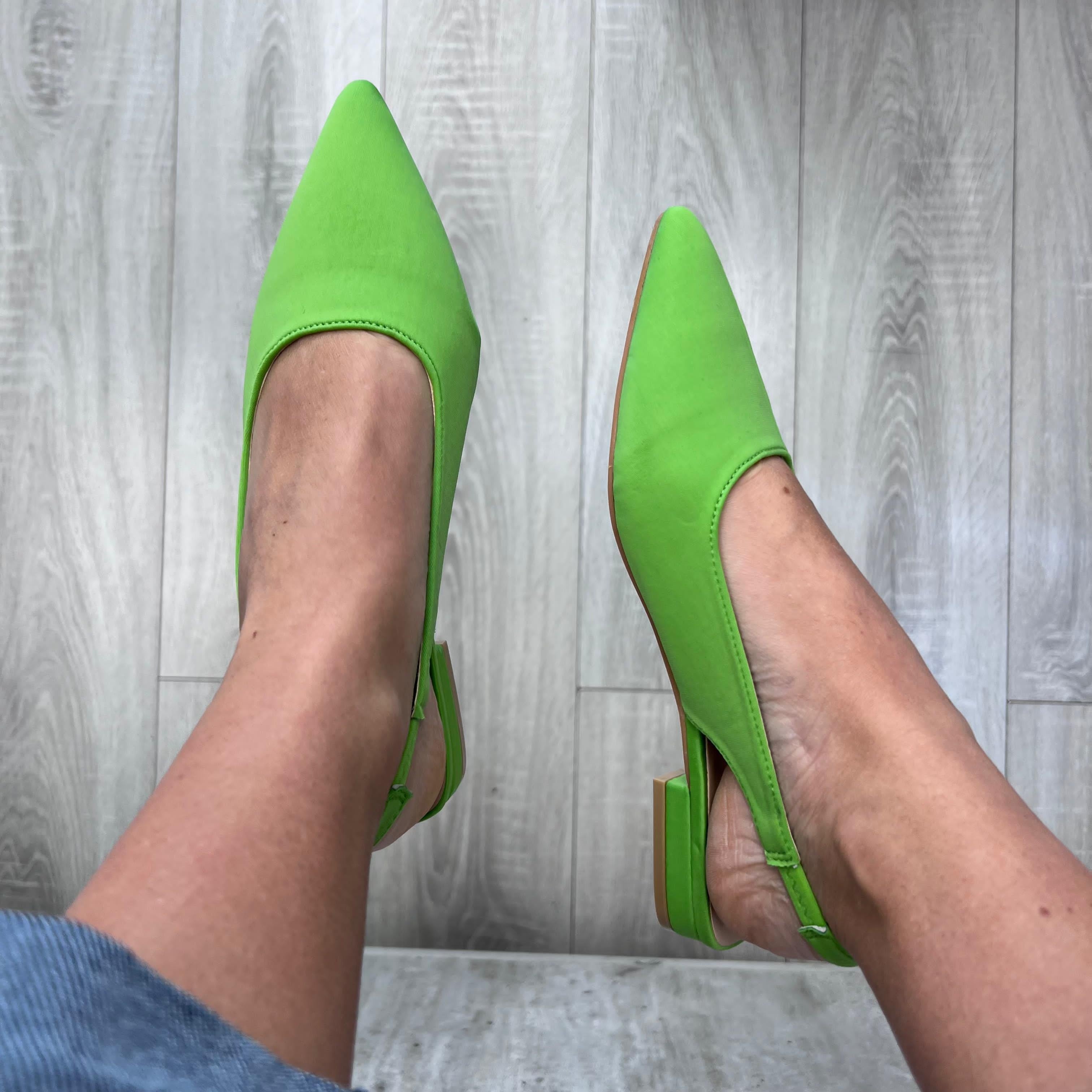SLINGBACK SIMPLY LICRA VERDE