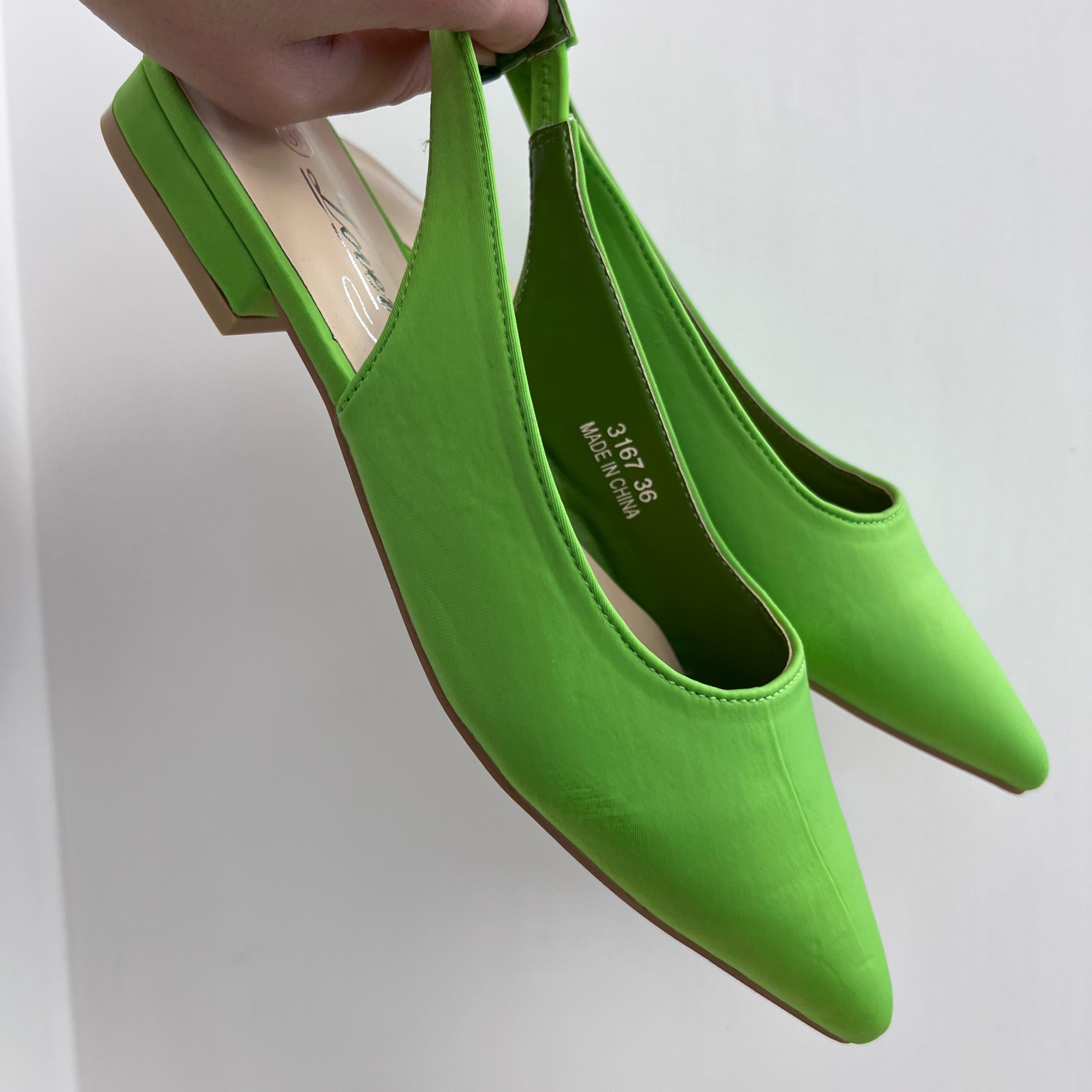 SLINGBACK SIMPLY LICRA VERDE