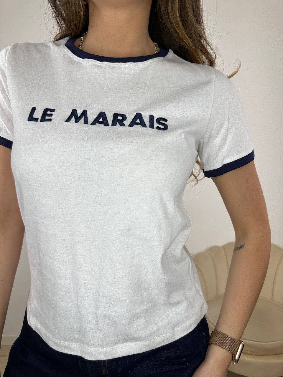 T-SHIRT "LE MARAINS" BIANCA