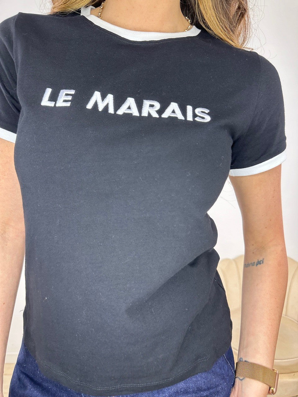 T-SHIRT "LE MARAINS" NERA