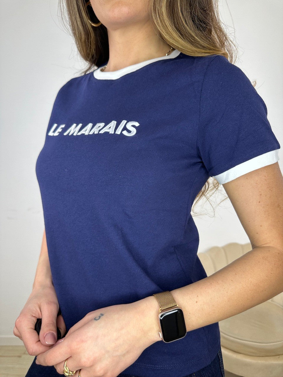T-SHIRT "LE MARAINS" BLU