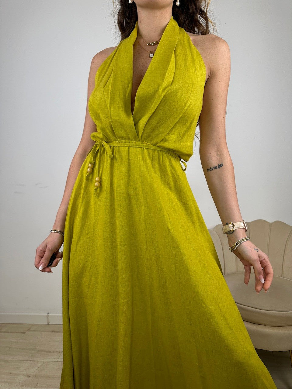 LONG DRESS GEMMA LIME