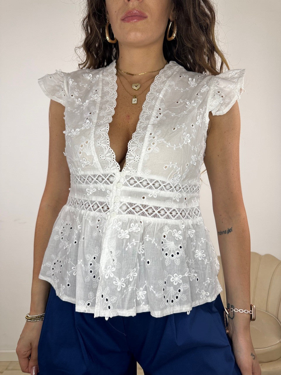 CAMICIA PIZZO SANGALLO KARLY
