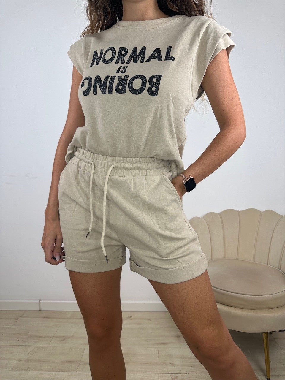 CO ORD SET MICOL BEIGE