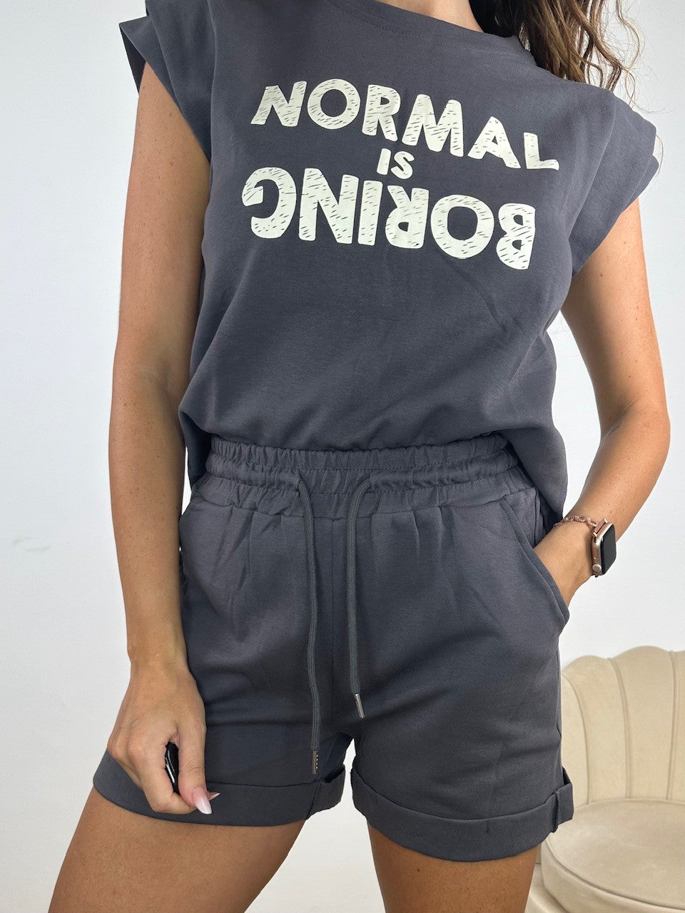 CO ORD SET MICOL GRIGIO SCURO