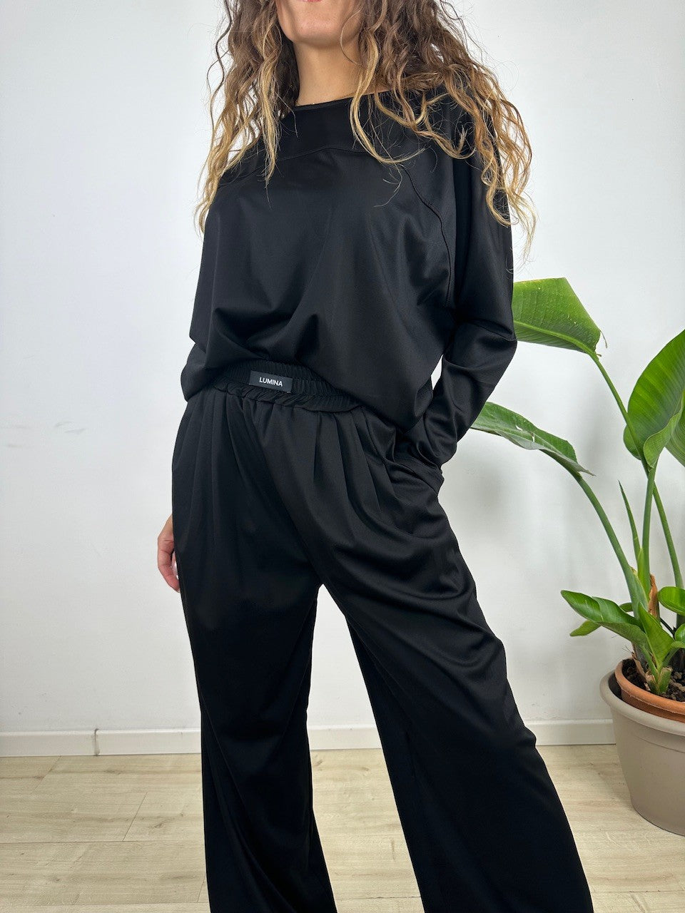 PANTALONI LUMINA MORBIDI NERO