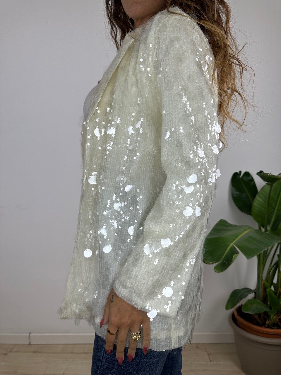 BLAZER PAILLETTES BURRO