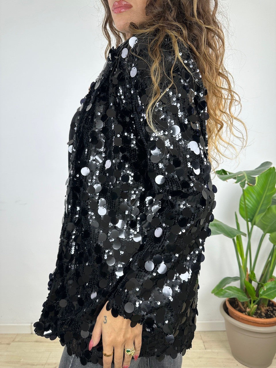 BLAZER PAILLETTES NERO