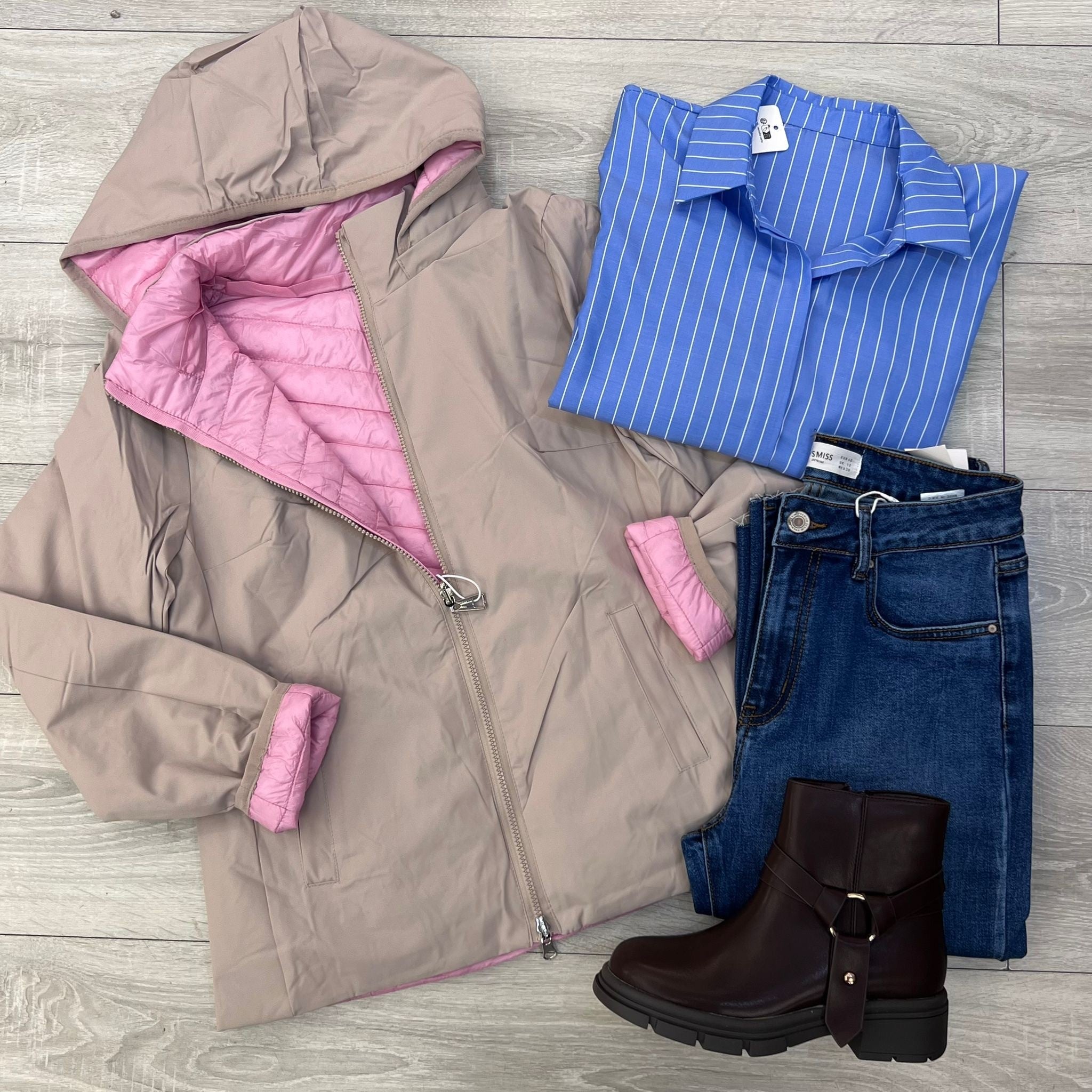 PIUMINO REVERSIBILE GABRY BEIGE ROSA