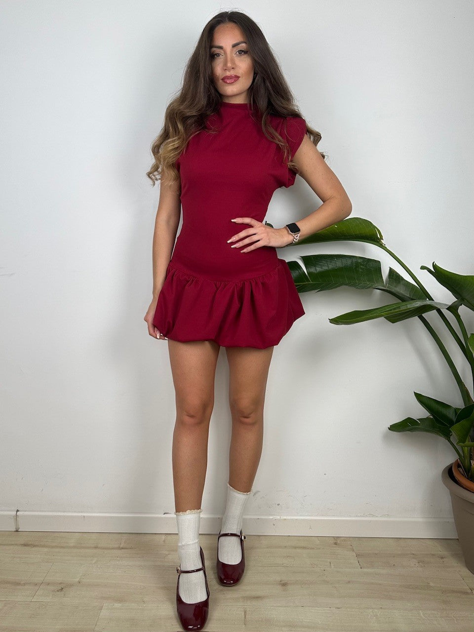 DRESS DESIDERIO BORDEAUX