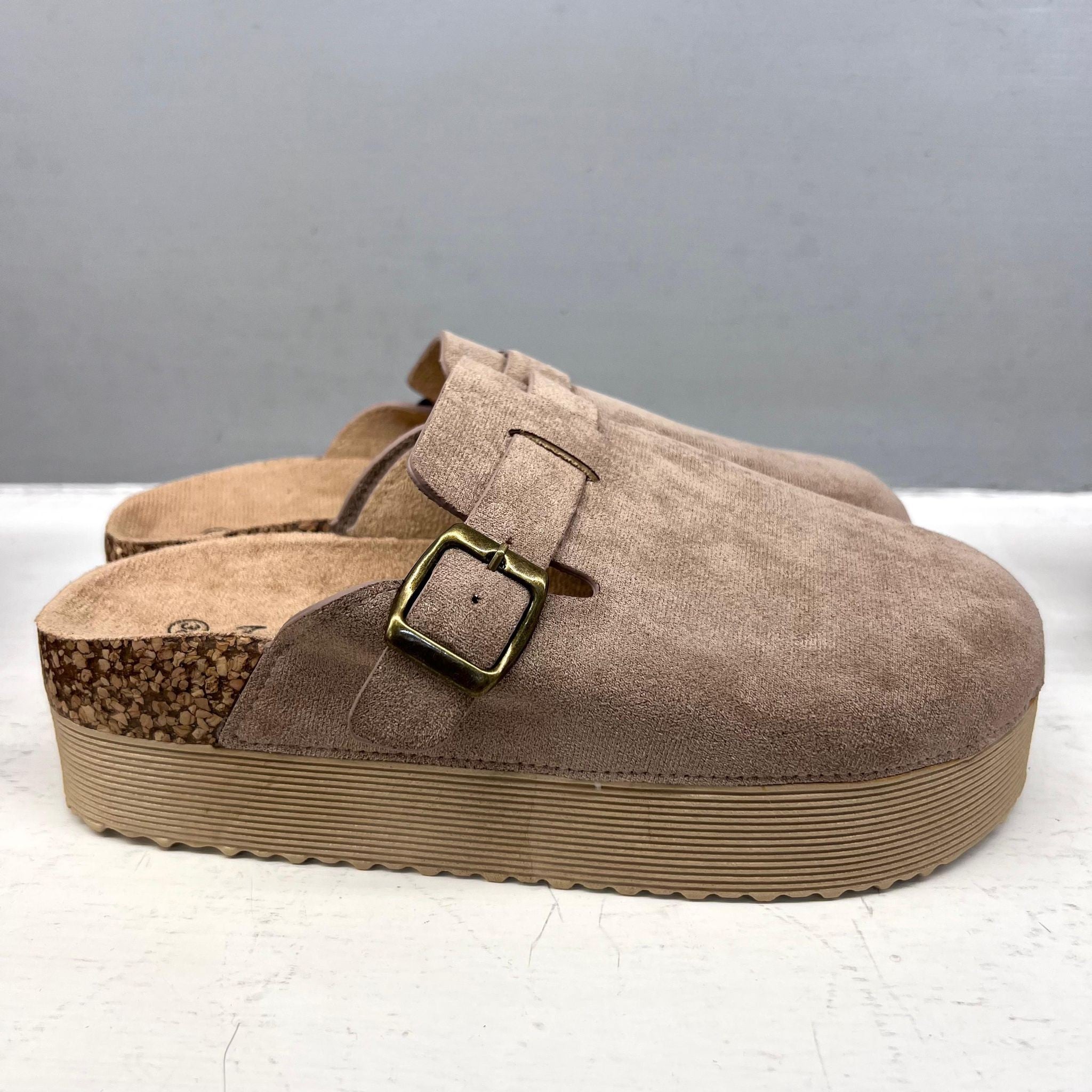 MULE SCAMOSCIATO BEIGE