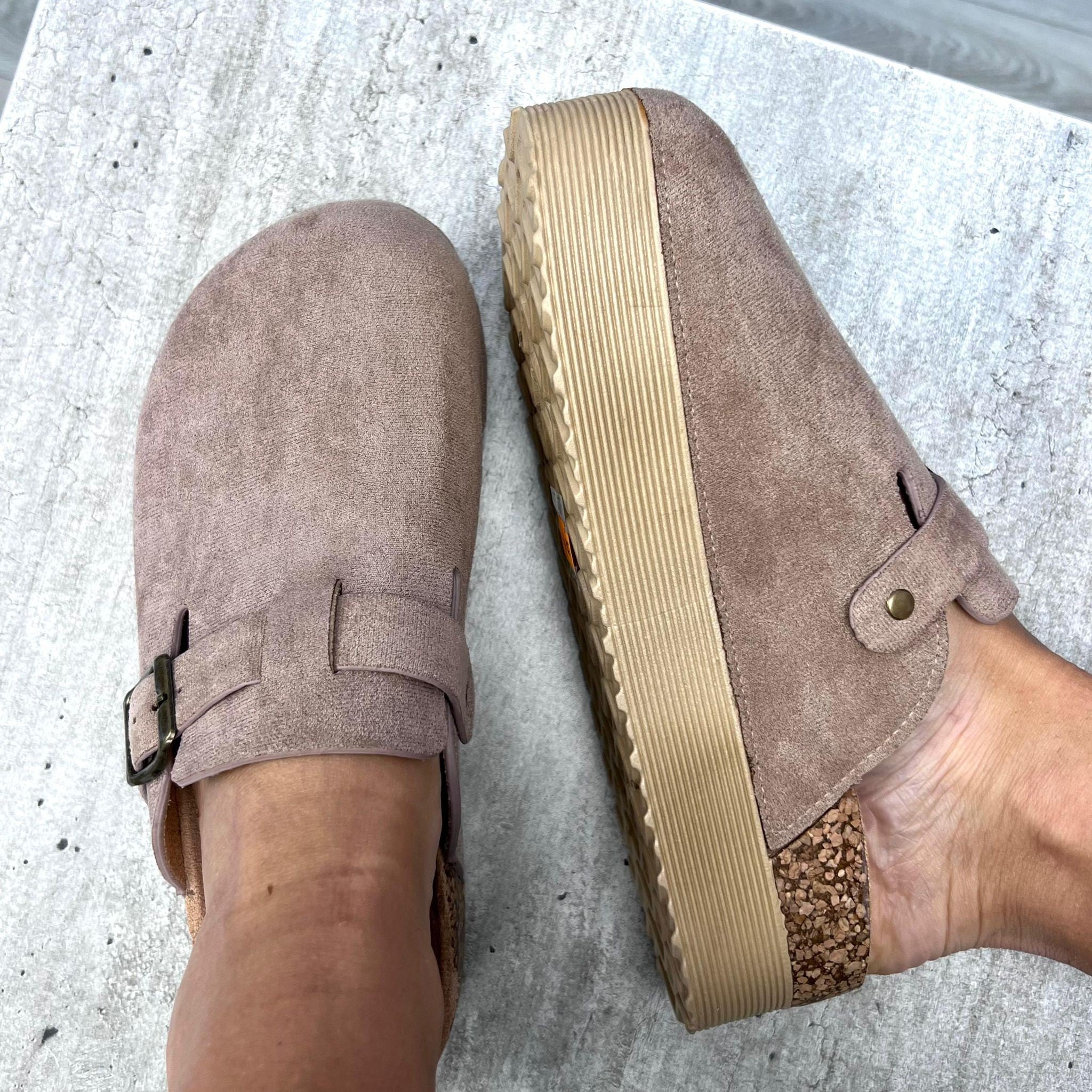 MULE SCAMOSCIATO BEIGE