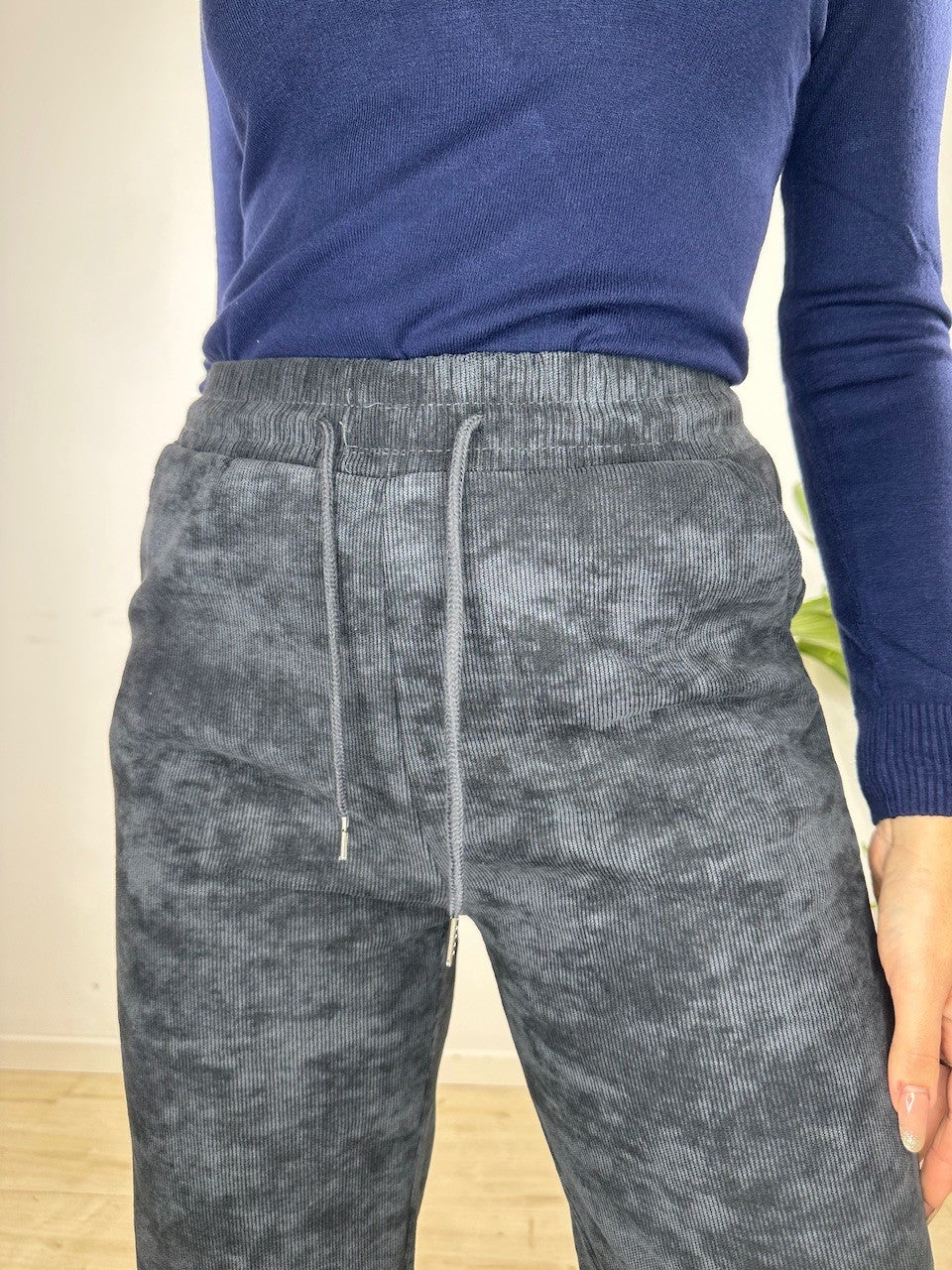 PANTALONI JOGGERS SFUMATO BLU