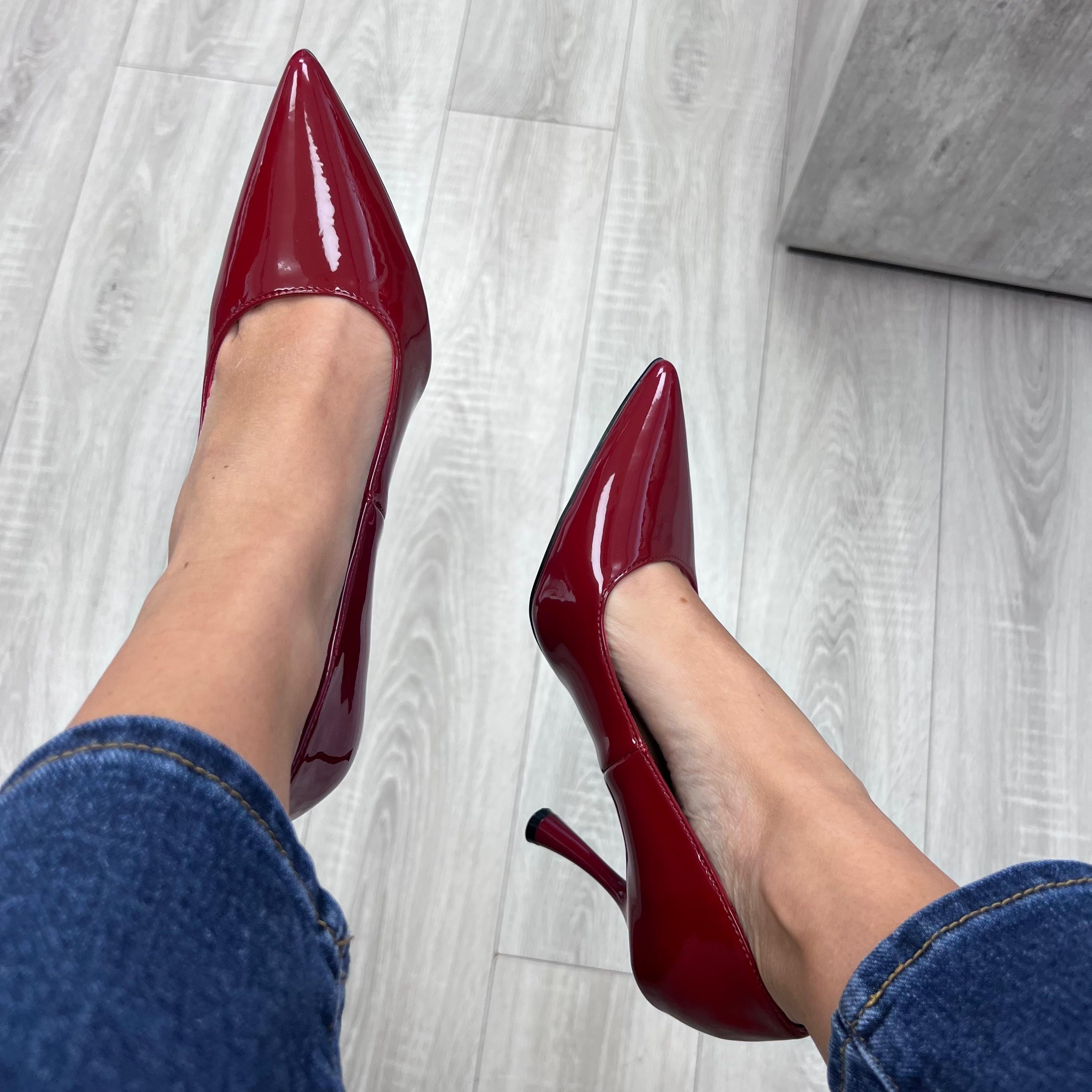 DECOLLETE LUCIDO ROSSO