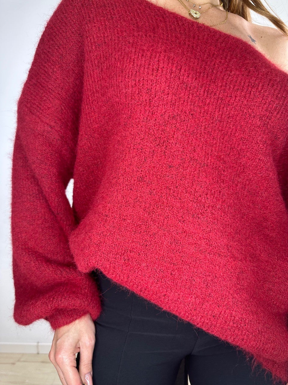 MAXI PULL LOVELY BORDEAUX