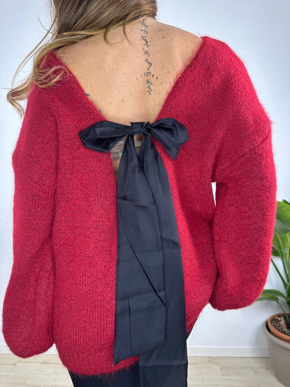 MAXI PULL LOVELY BORDEAUX