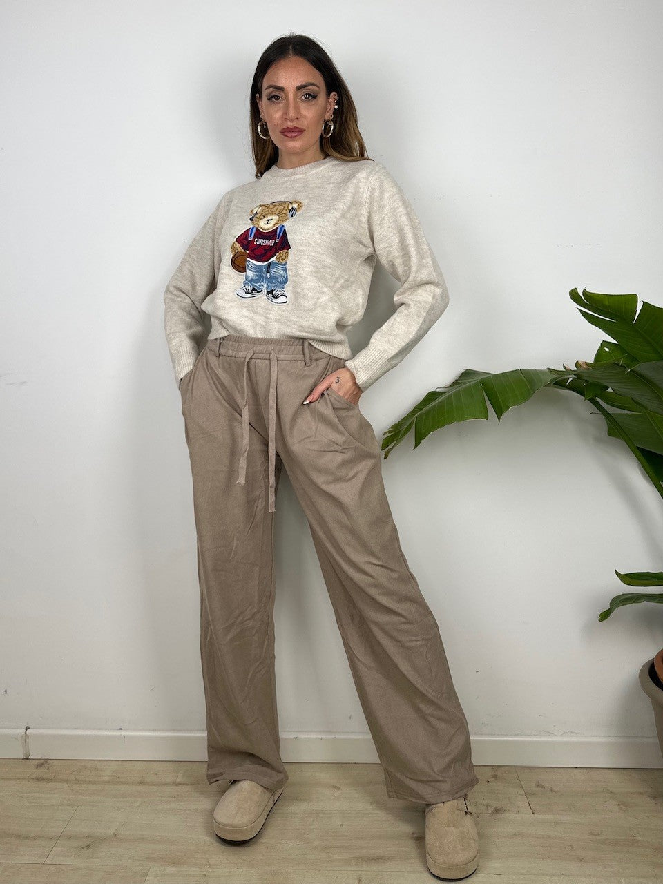 PANTALONI KLARA FANGO