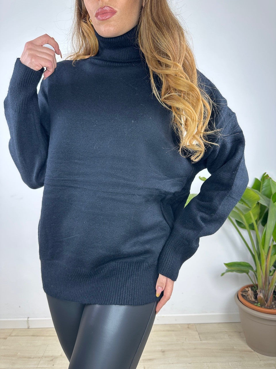 MAXI PULL DOLCEVITA NERO