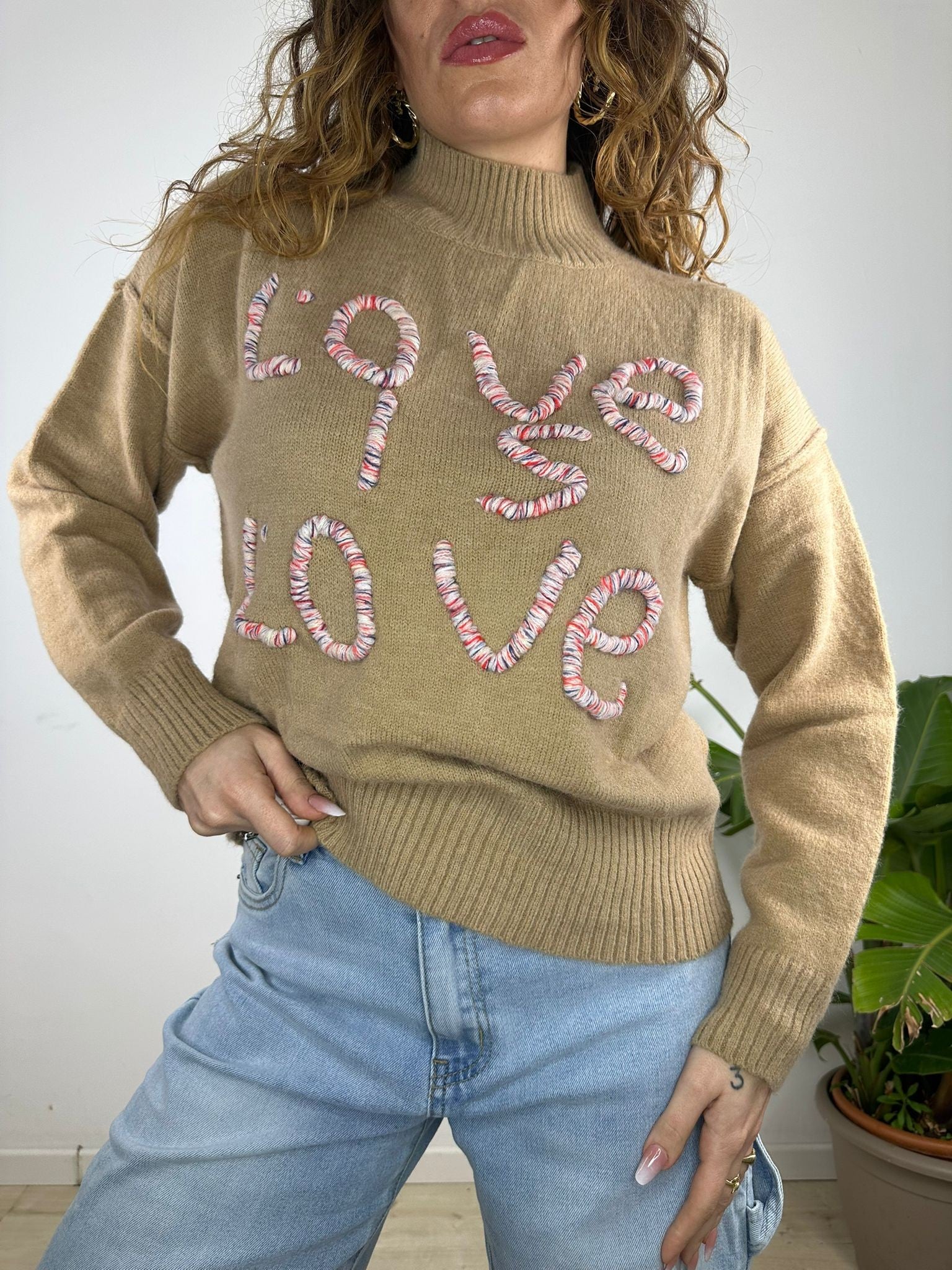 PULLOVER LOVE CAMEL