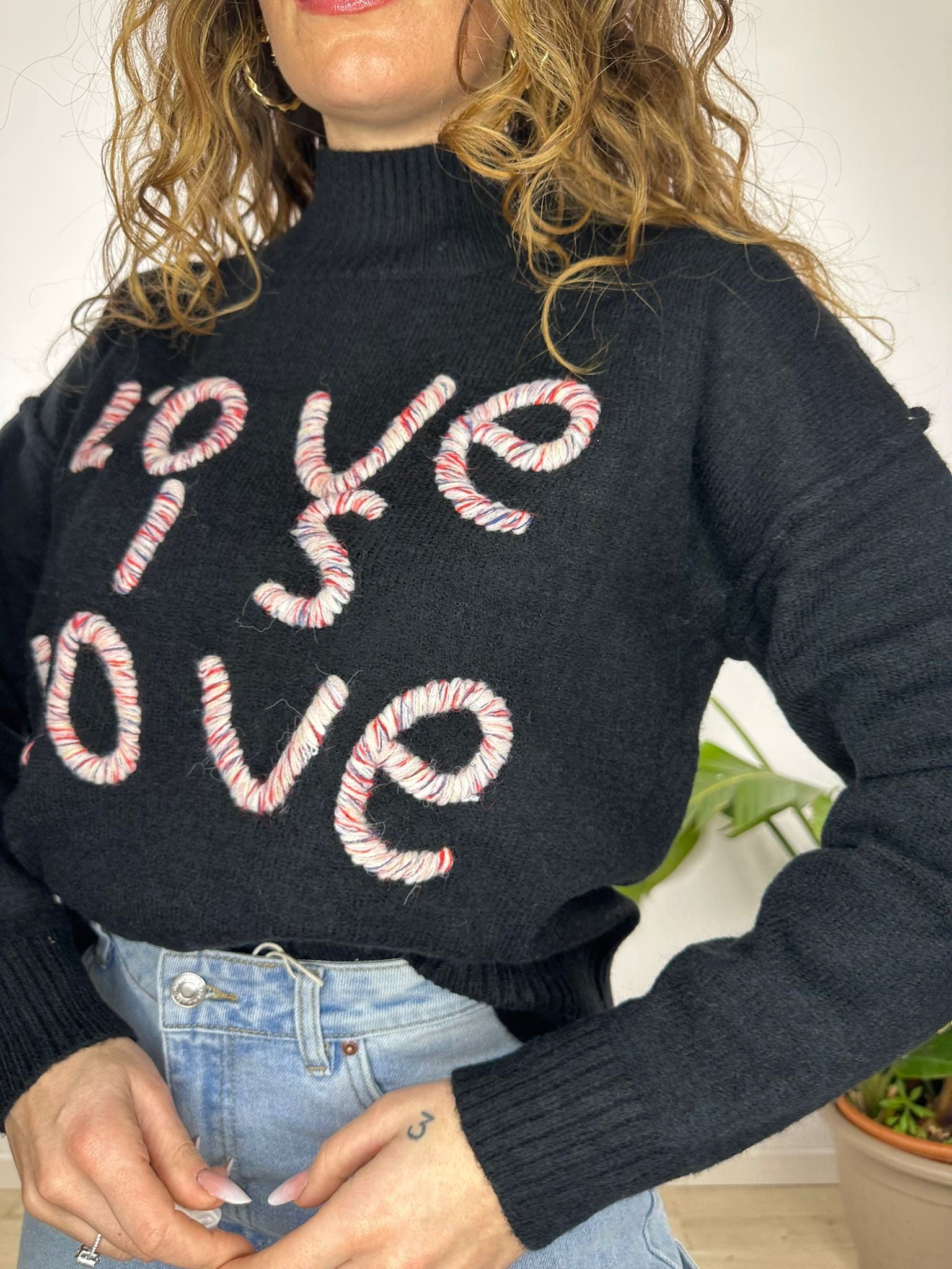 PULLOVER LOVE NERO