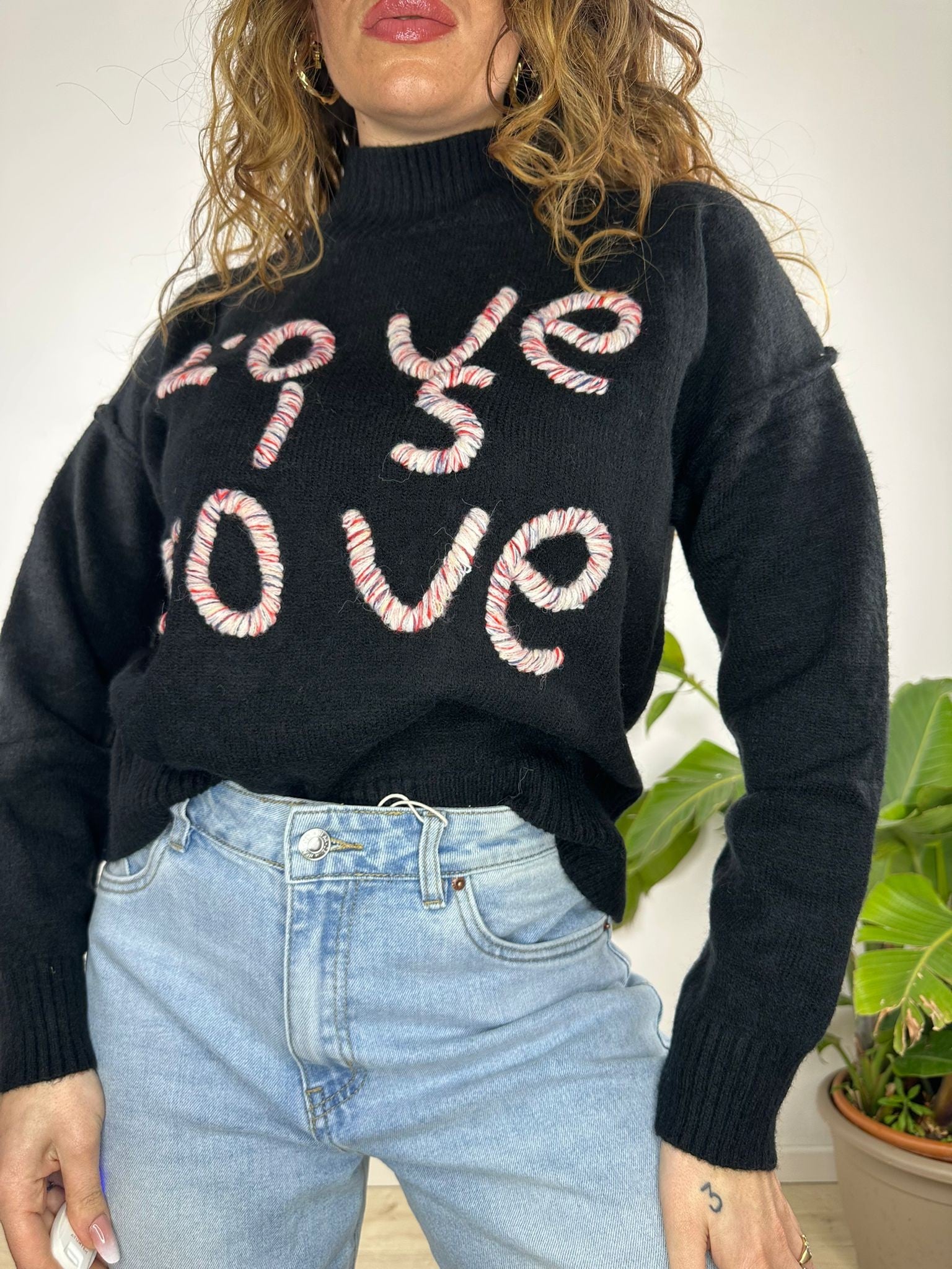 PULLOVER LOVE NERO