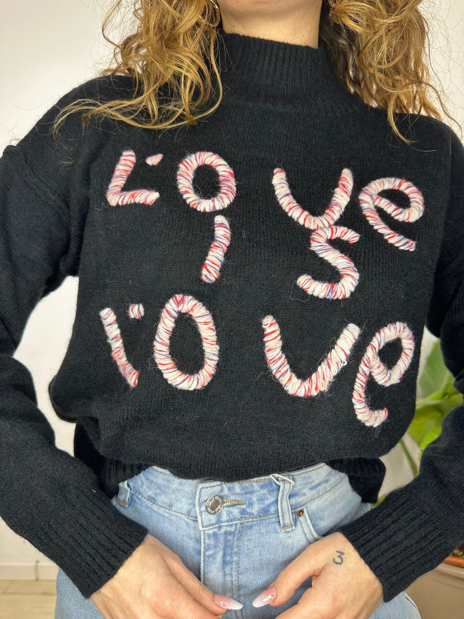 PULLOVER LOVE NERO
