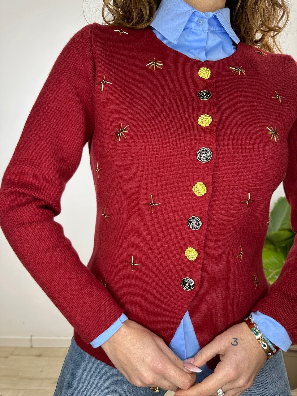 CARDIGAN STELLA BORDEAUX