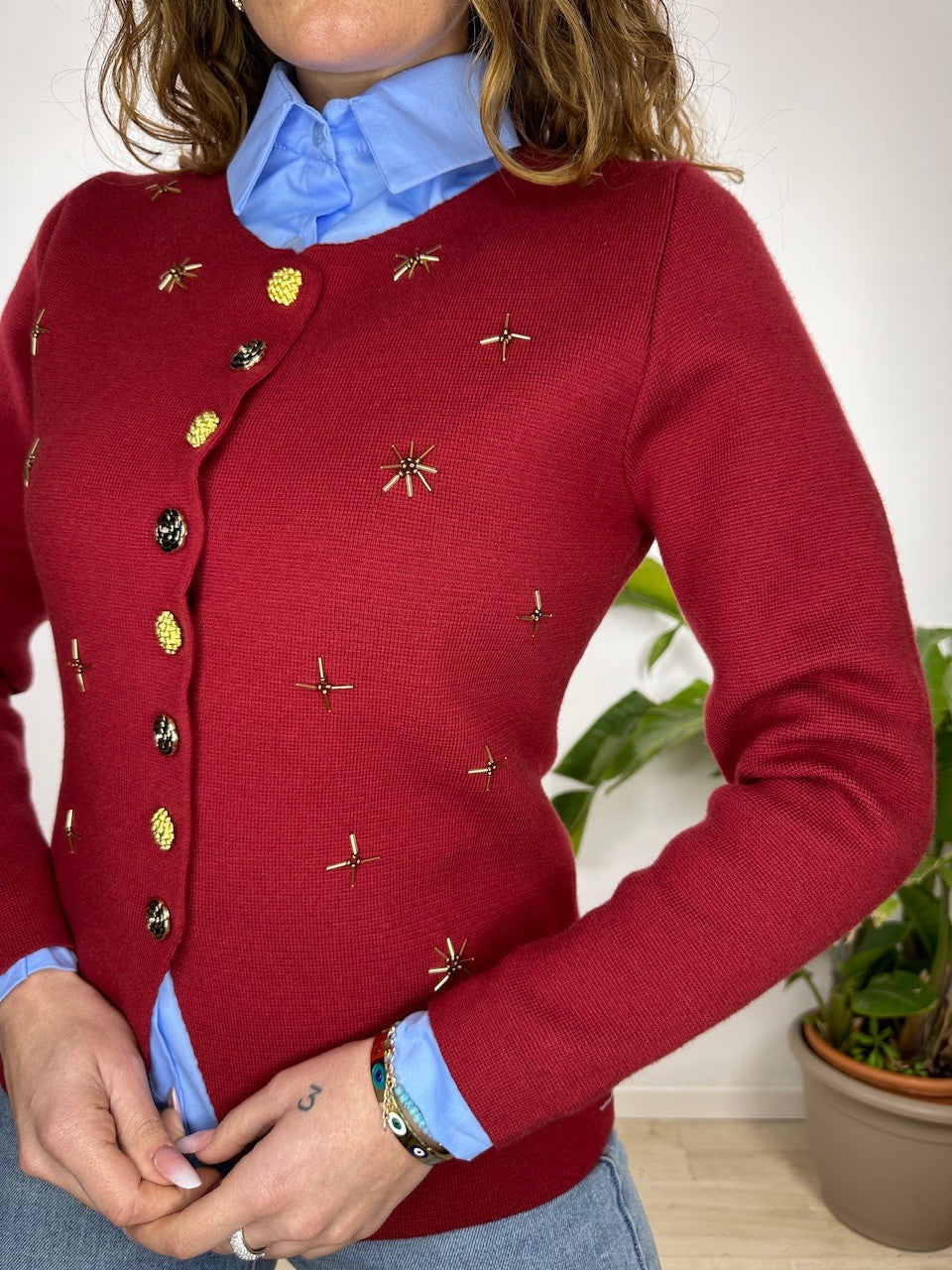 CARDIGAN STELLA BORDEAUX