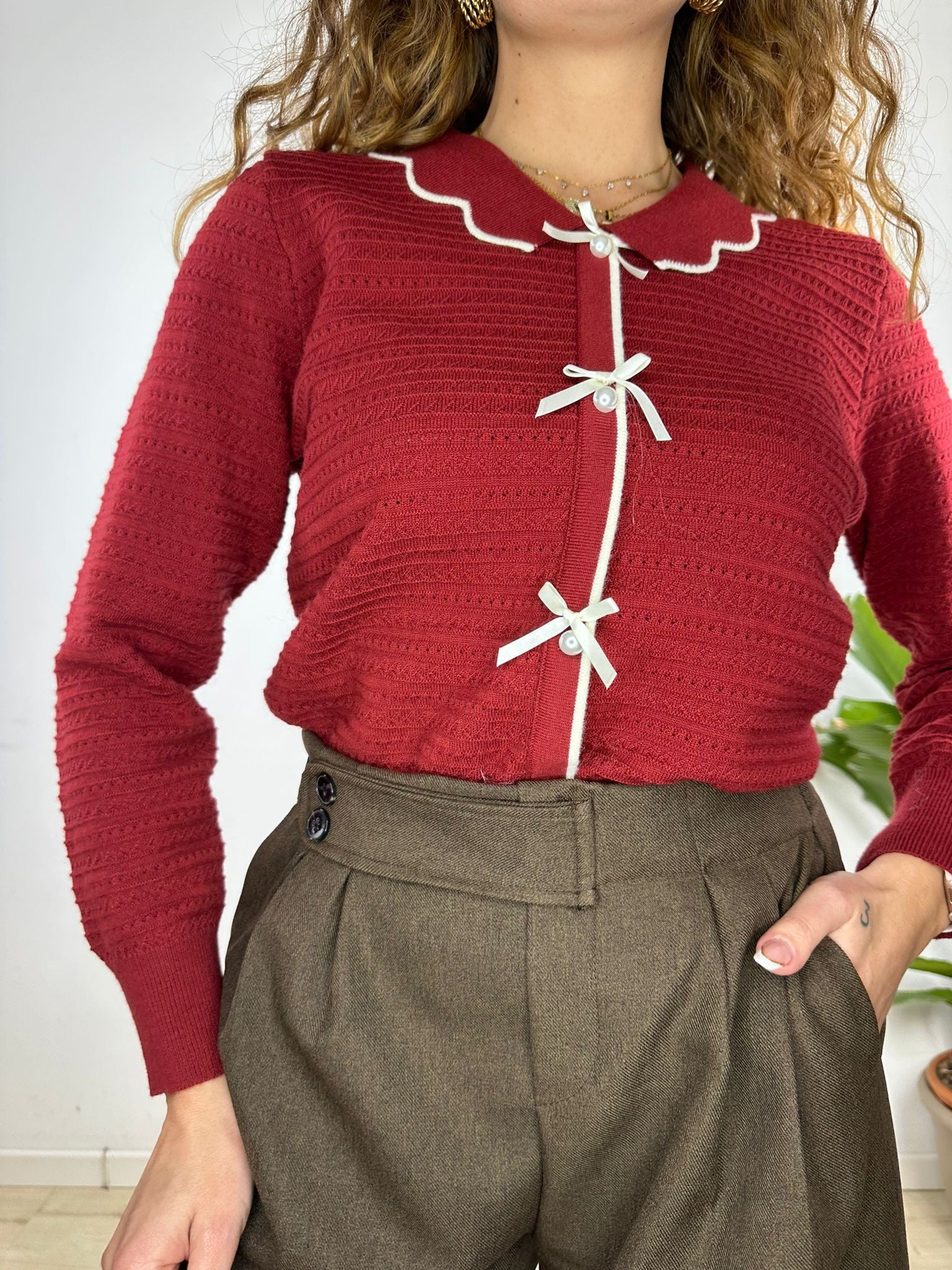 PULLOVER SISSY BORDEAUX