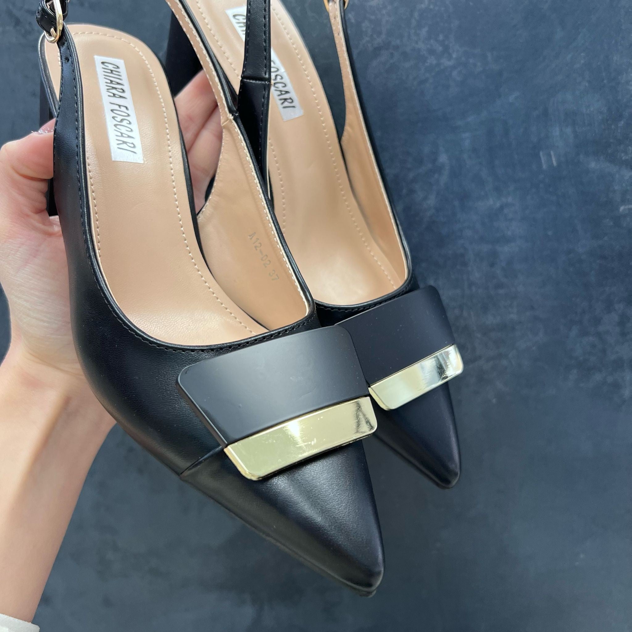 DECOLLETE BICOLOR NERO