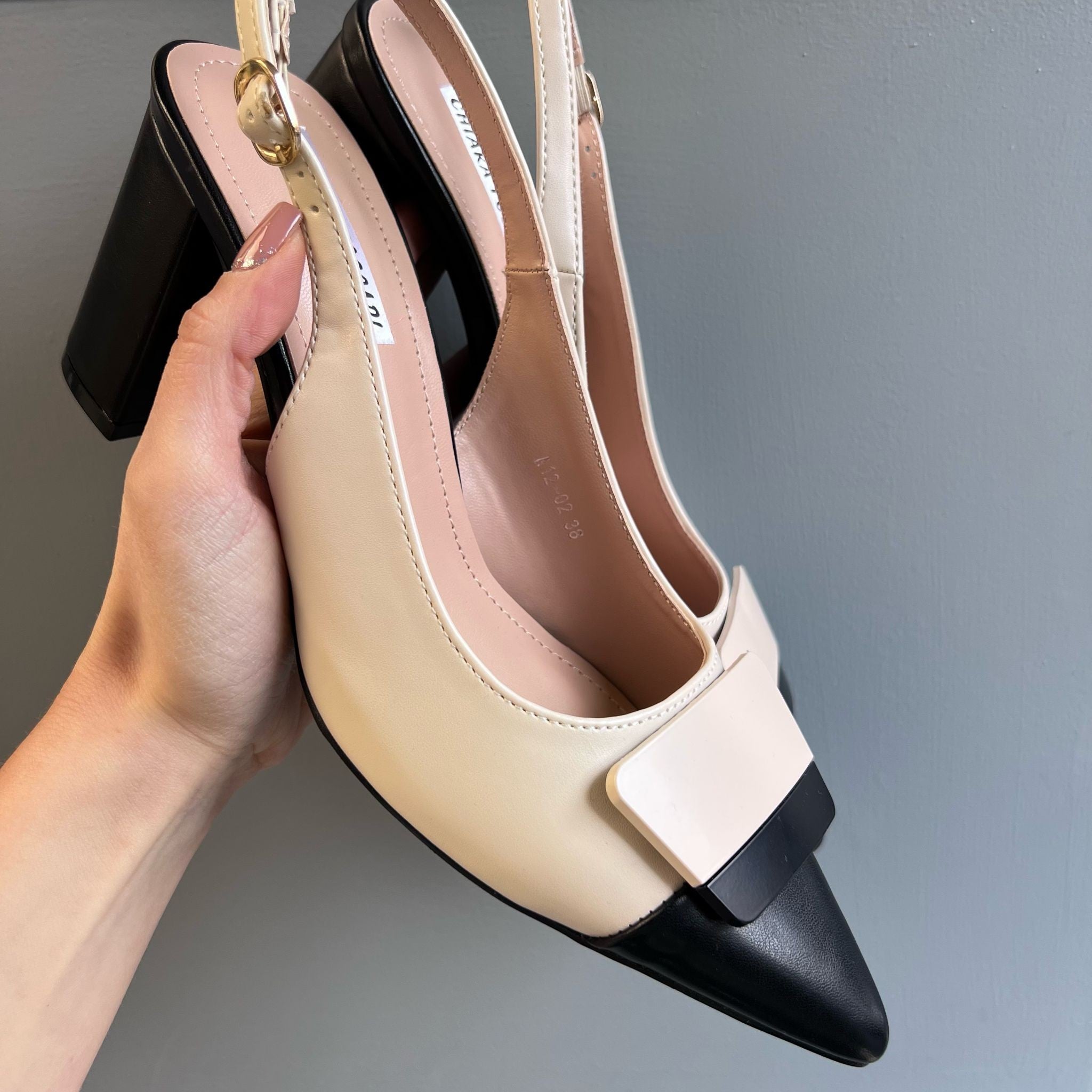 DECOLLETE BICOLOR BEIGE