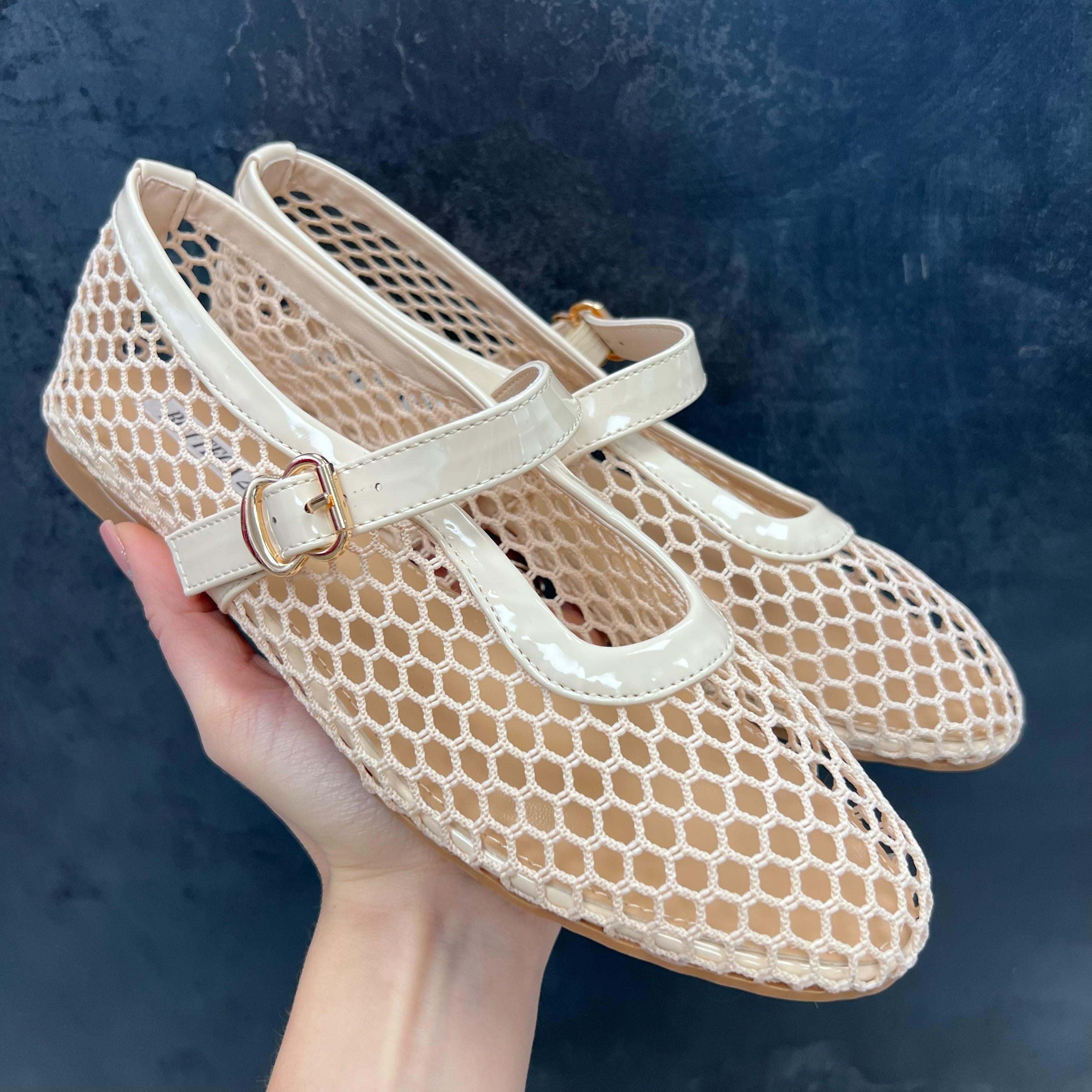 BALLERINA A RETE BEIGE