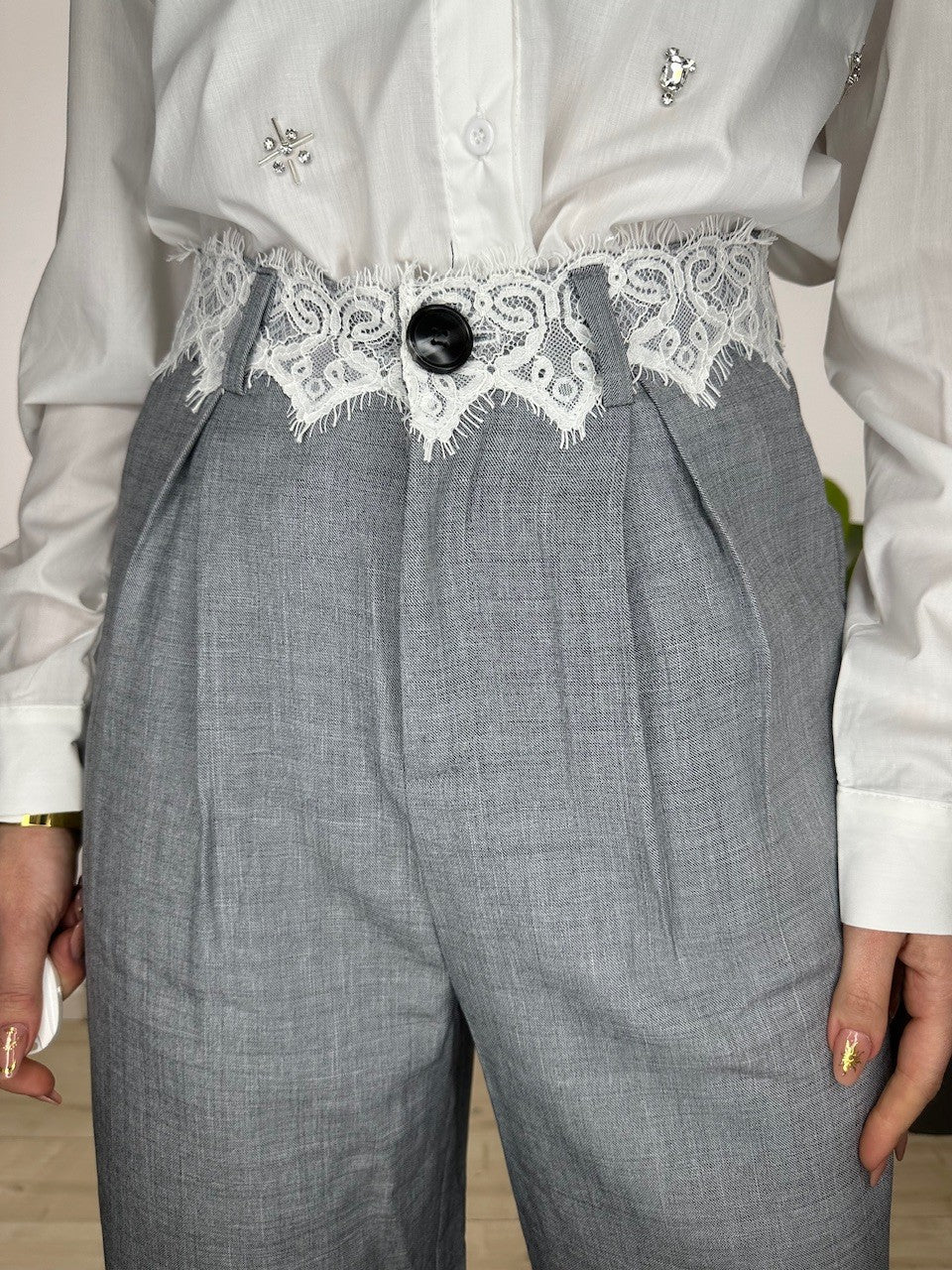 PANTALONI SABRINA GRIGIO