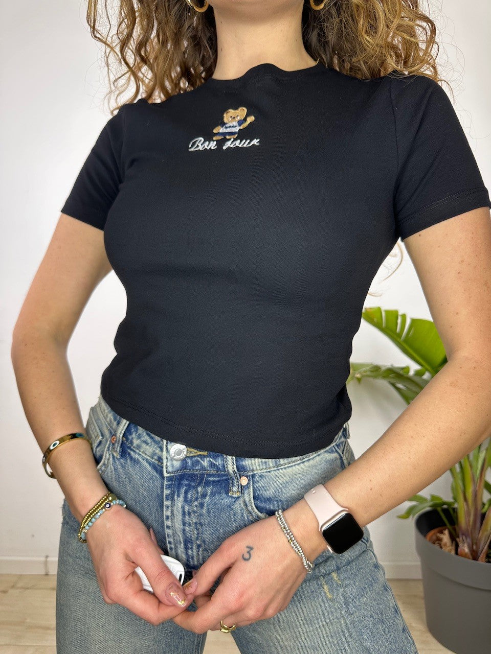 MAGLIA CROP JEN NERA