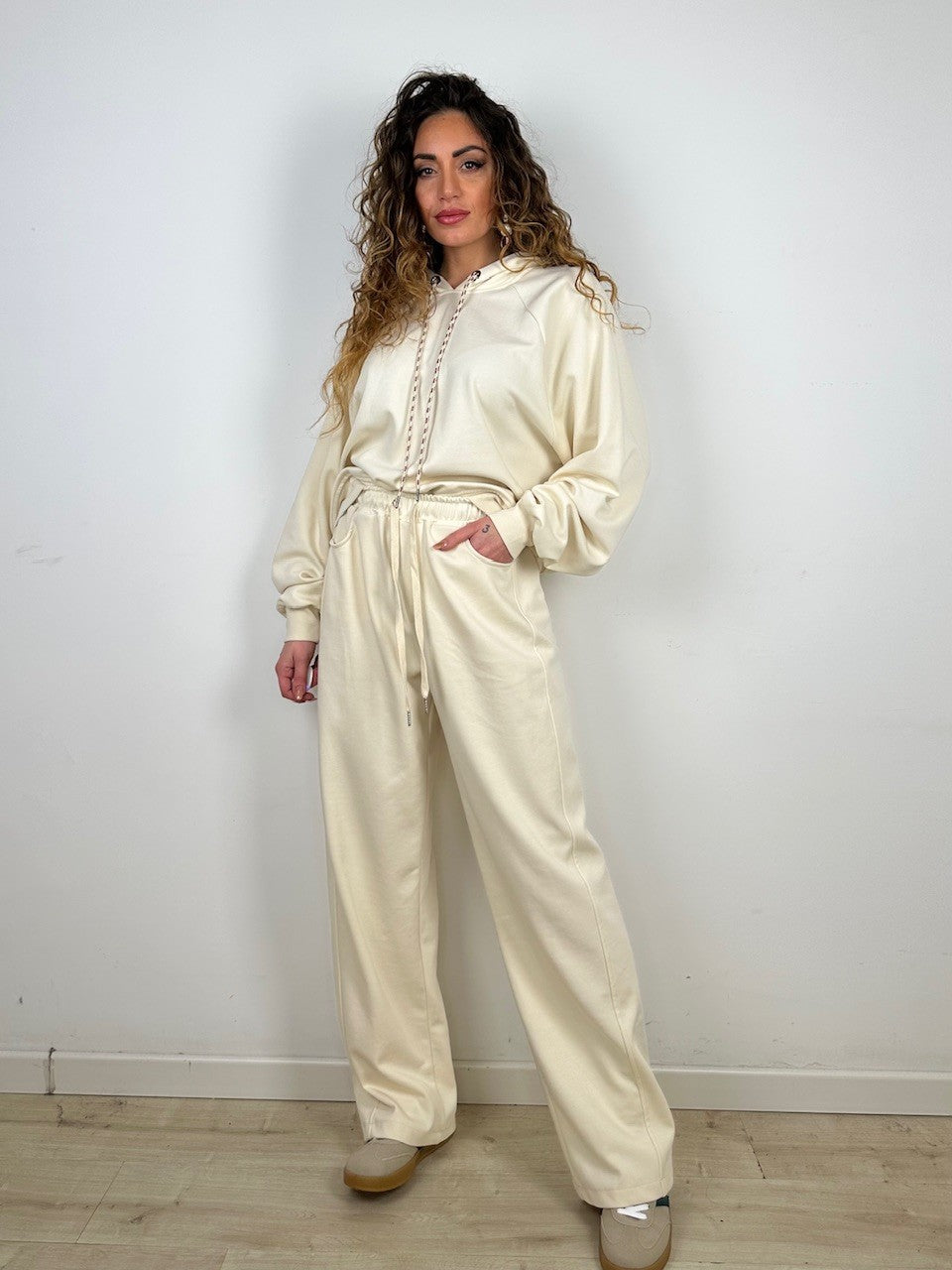 PANTALONI TUTA SIMON LUMINA PANNA