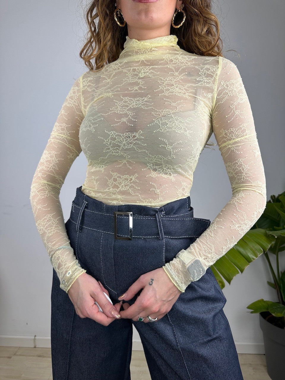 MAGLIA SEMPER PIZZO GIALLA