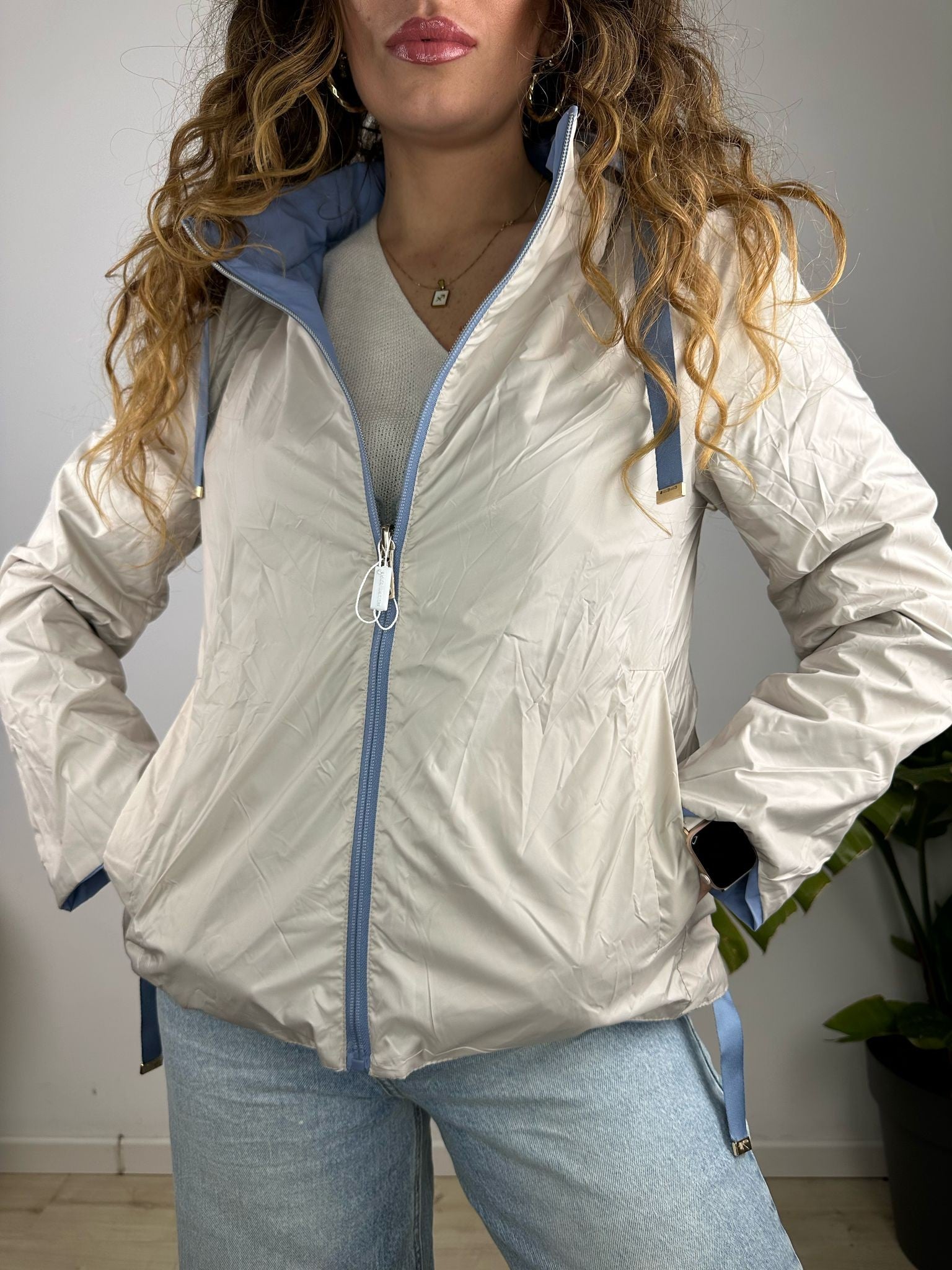 GIUBBINO DOUBLE FACE AZZURRO