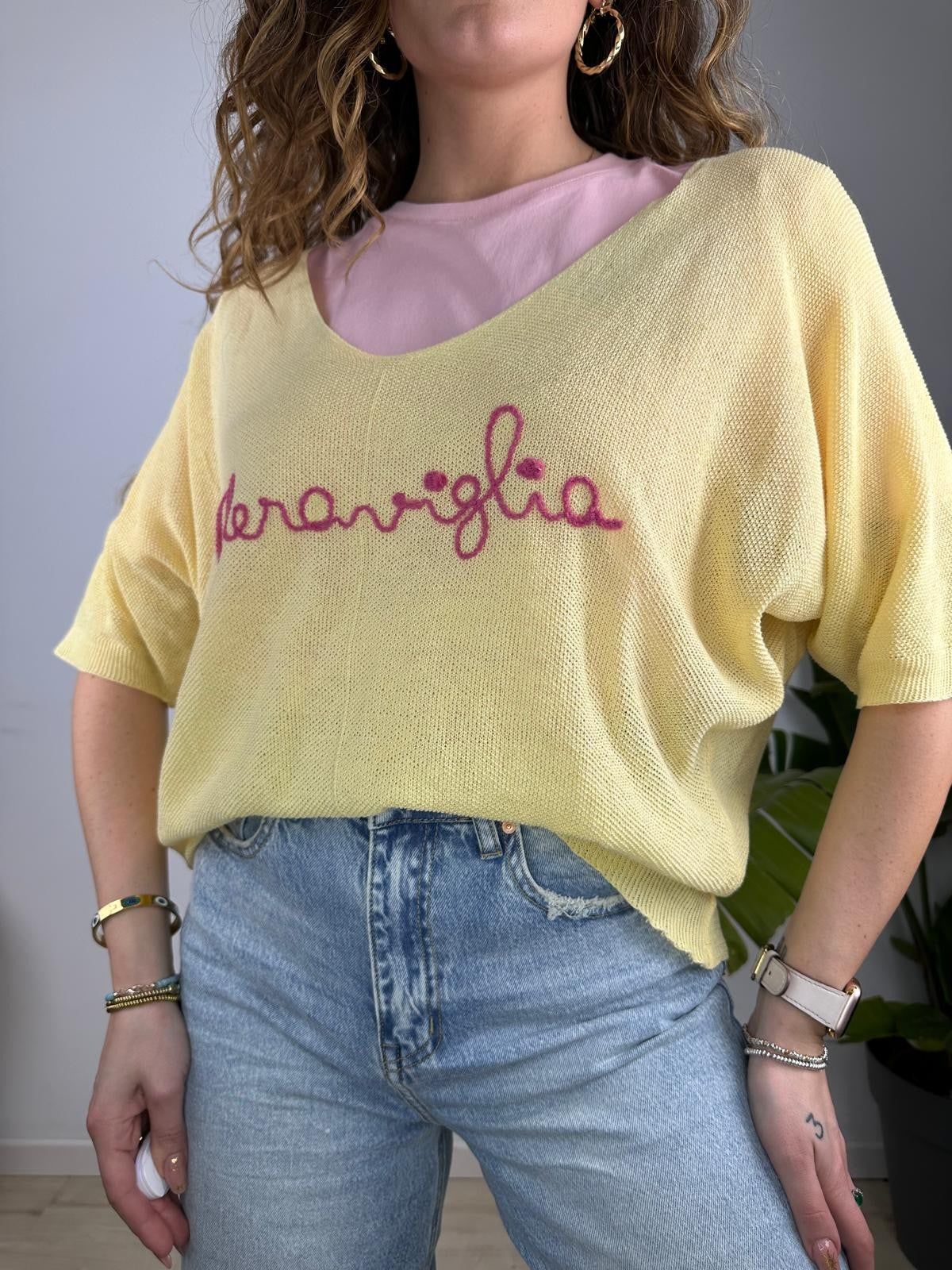 MAGLIA MERAVIGLIA GIALLA