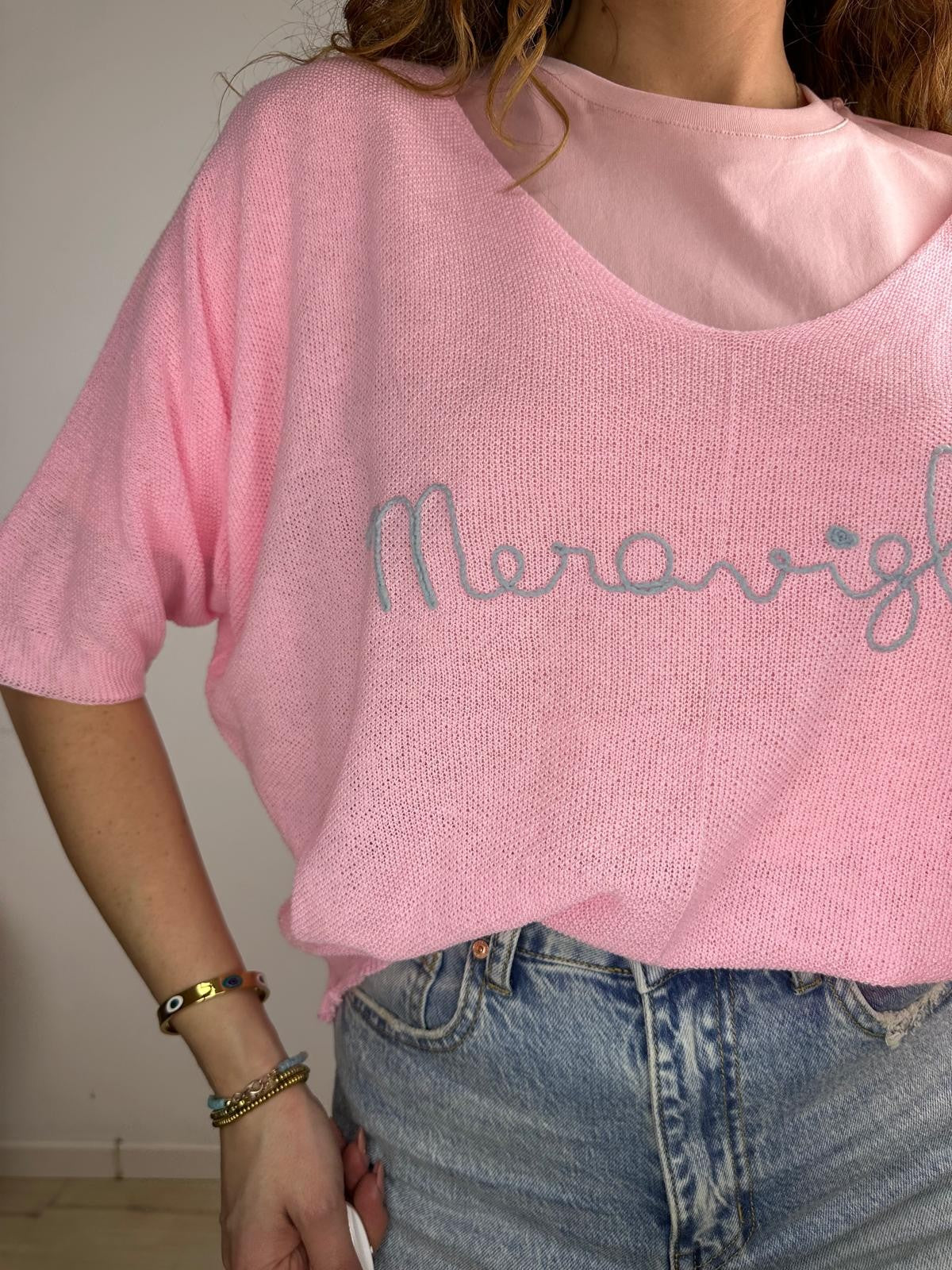 MAGLIA MERAVIGLIA ROSA