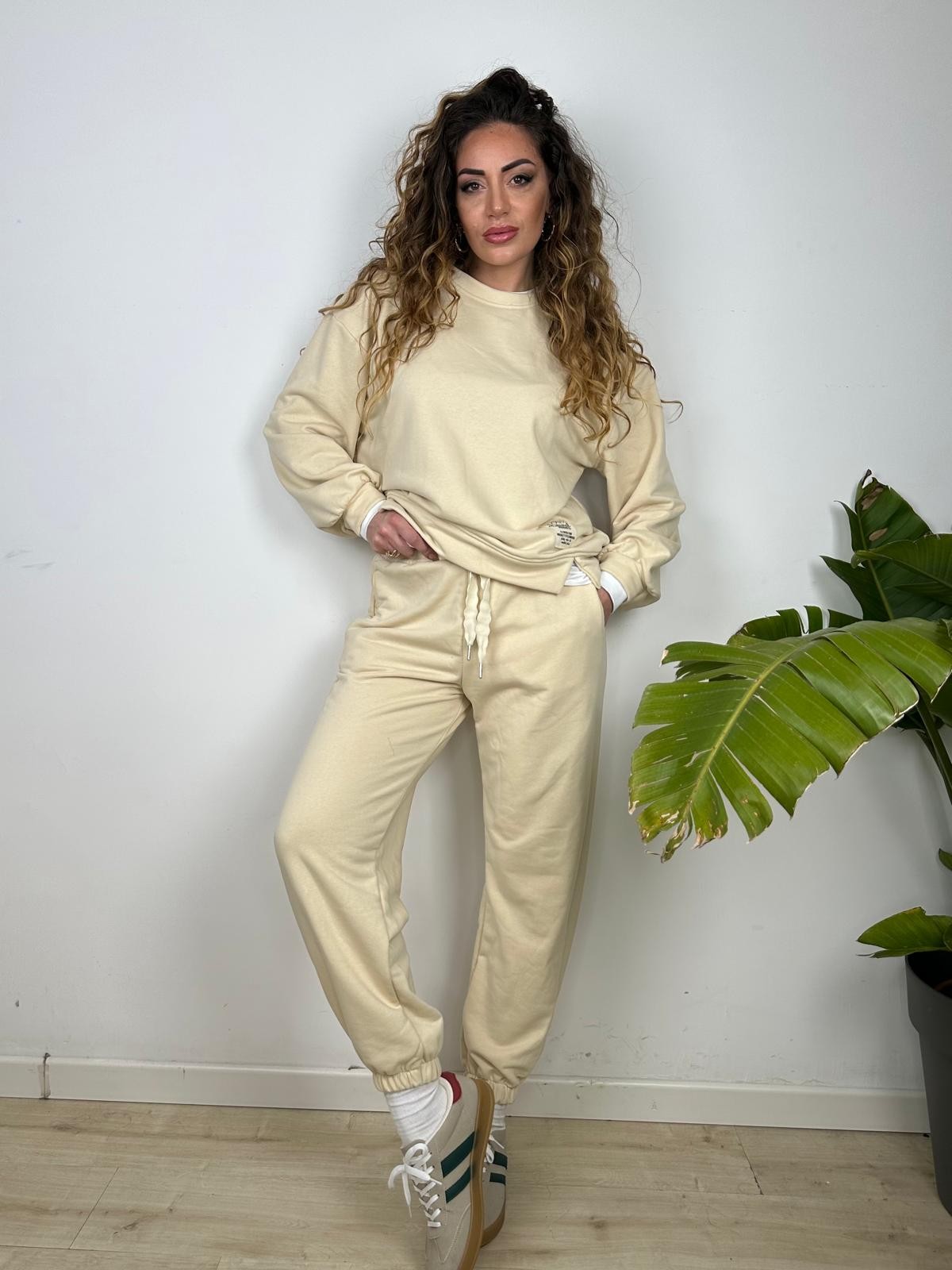 PANTALONE TUTA NATURAL BEIGE