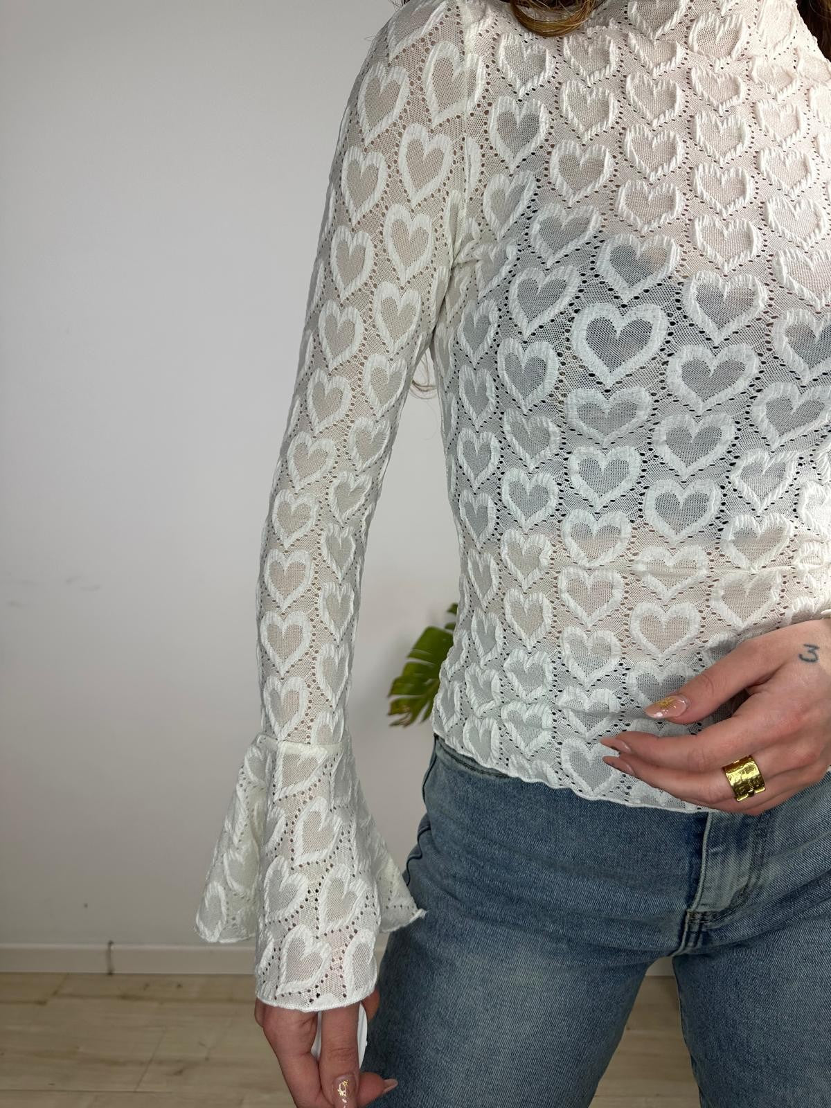 MAGLIA PIZZO BIANCA