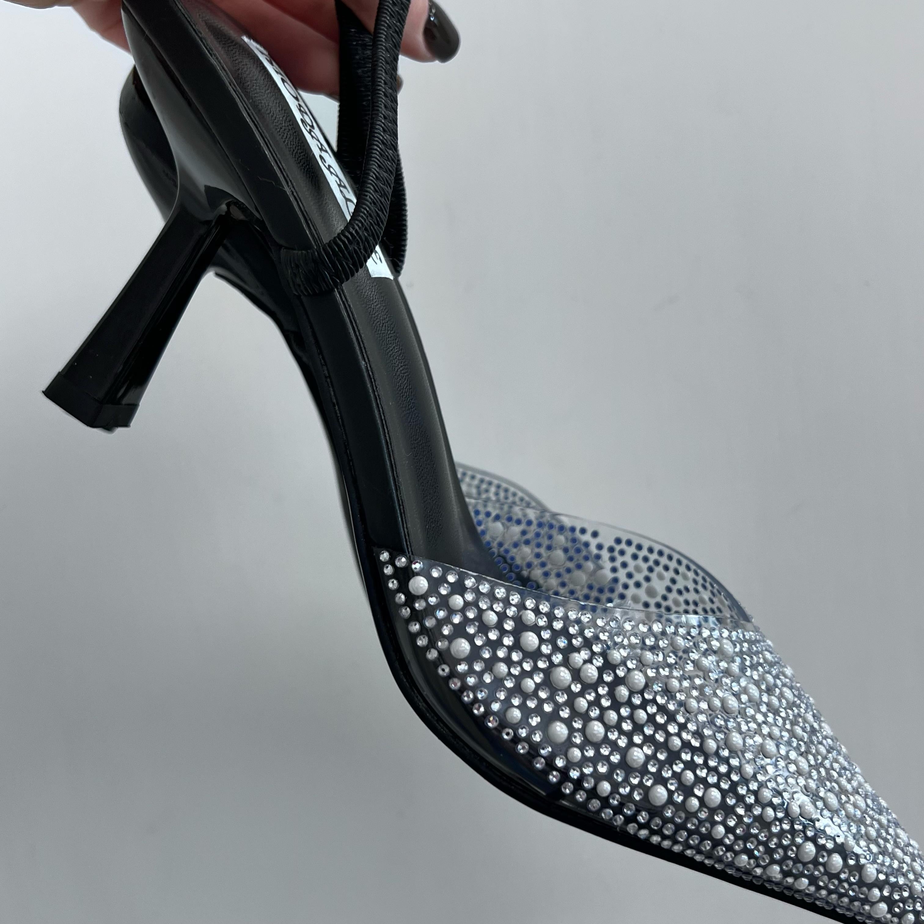 SLINGBACK PERLINE NERO